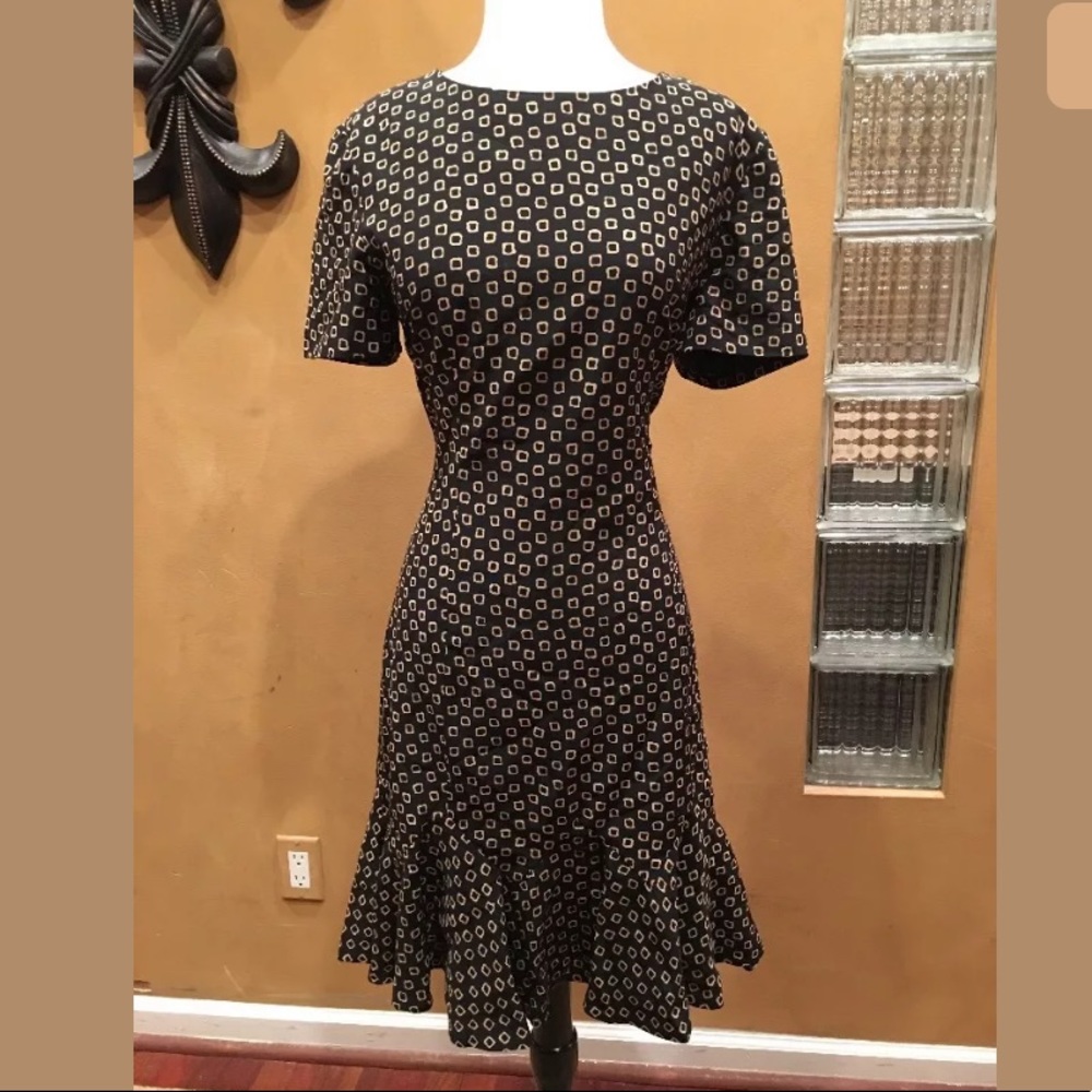 Vintage Scaasi Black Silk Square Cocktail Dress 10